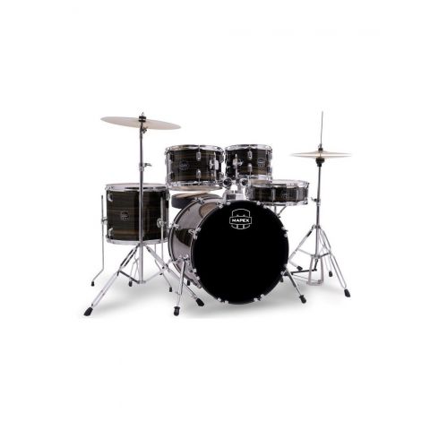 Mapex Comet Batería Acústica 20" Ebony Yellow Grain con Herrajes y Platos