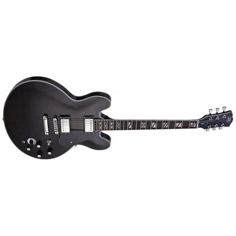 SX SEL6CTBK Archtop Transparent Black Guitarra Eléctrica