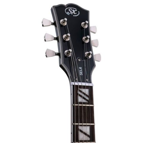SX SEL6CTBK Archtop Transparent Black Guitarra Eléctrica