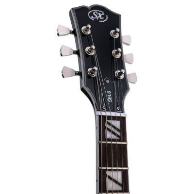 SX SEL6CTBK Archtop Transparent Black Guitarra Eléctrica