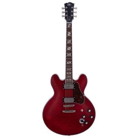 SX SEL6CTRD Archtop Transparent Red Guitarra Eléctrica