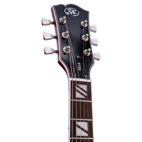 SX SEL6CTRD Archtop Transparent Red Guitarra Eléctrica