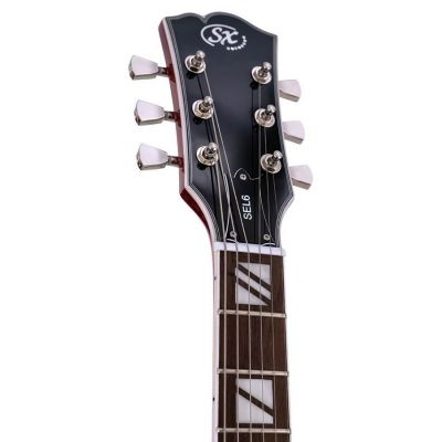 SX SEL6CTRD Archtop Transparent Red Guitarra Eléctrica