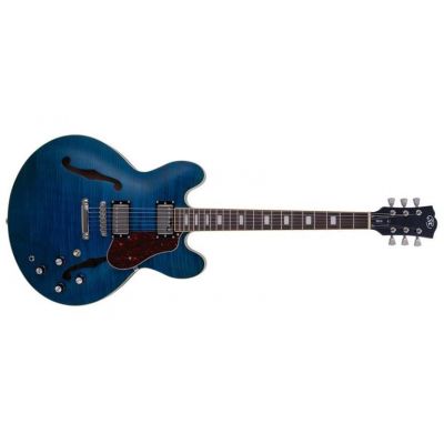 SX SEL6FOTBU Semicaja Transparent Blue Guitarra Eléctrica