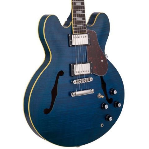 SX SEL6FOTBU Semicaja Transparent Blue Guitarra Eléctrica
