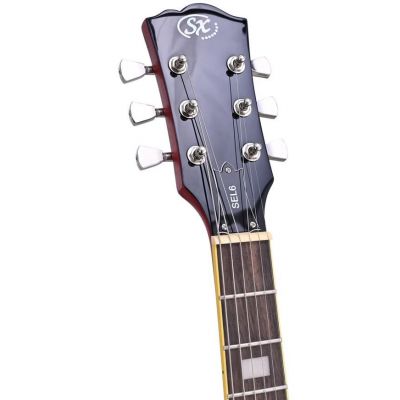 SX SEL6FOTRD Semicaja Transparent Red Guitarra Eléctrica