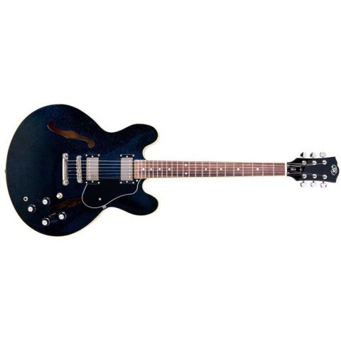 SX SEL6GBU Semicaja Glitter Blue Guitarra Eléctrica