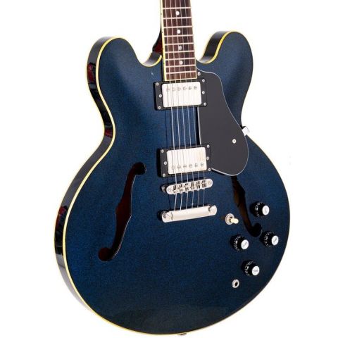 SX SEL6GBU Semicaja Glitter Blue Guitarra Eléctrica