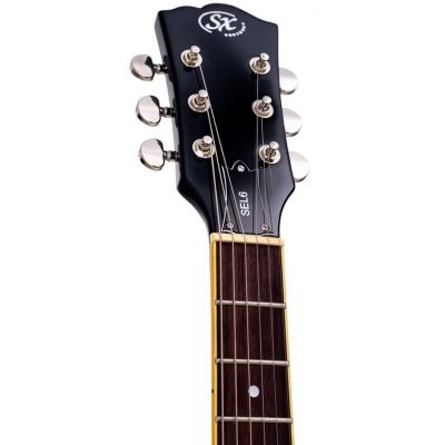 SX SEL6GBU Semicaja Glitter Blue Guitarra Eléctrica