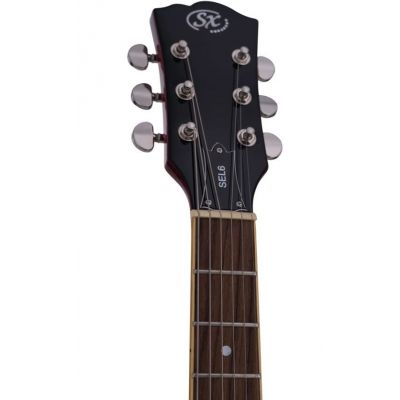 SX SEL6TRD Semicaja Transparent Red Guitarra Eléctrica