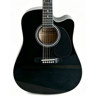 Memphis FG02941CBK Cutaway Guitarra Acústica Negra
