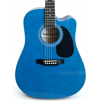 Memphis FG02941CBL Cutaway Guitarra Acústica Azul 2