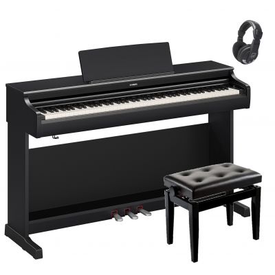 Pack Yamaha YDP-166 Arius Piano Digital Negro con Banqueta y Auricular