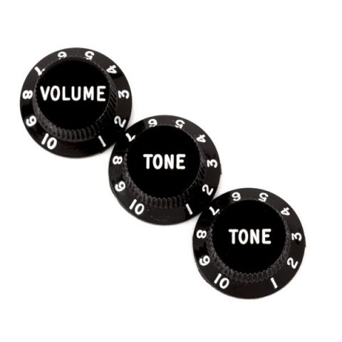 Fender Stratocaster® Knobs, Black (Volume, Tone, Tone) (3)
