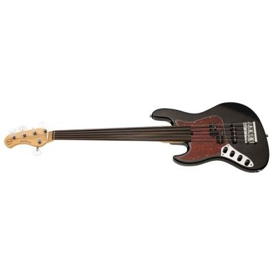 Sadowsky MetroExpress 21 Fret Hyprid PJ Morado 5 Fretless Zurdo Solid Black High Polish