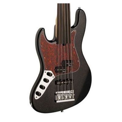 Sadowsky MetroExpress 21 Fret Hyprid PJ Morado 5 Fretless Zurdo Solid Black High Polish