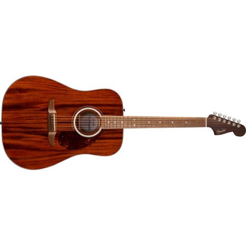 Fender California Deluxe Redondo Mahogany Walnut Fingerboard Natural Guitarra Acústica