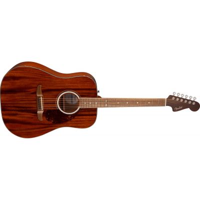 Fender California Deluxe Redondo Mahogany Walnut Fingerboard Natural Guitarra Acústica