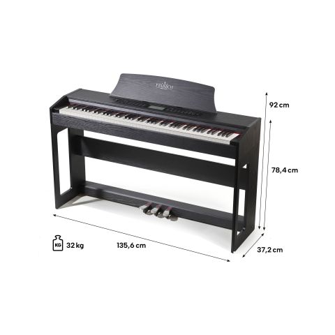 Feurich Olya Evo Black Piano digital Negro