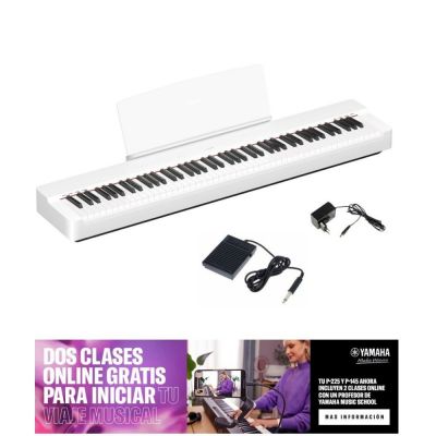 YAMAHA P-225 Blanco Bluetooth- Piano Digital