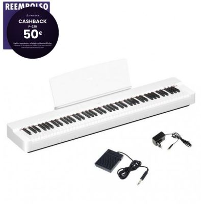 YAMAHA P-225 Blanco Bluetooth- Piano Digital