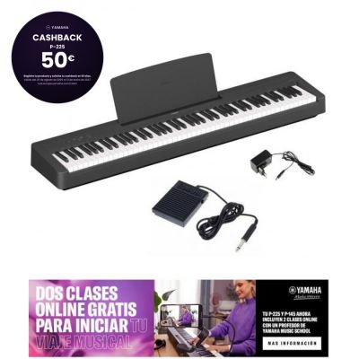 YAMAHA P-225 Negro Bluetooth- Piano Digital