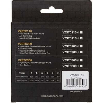 Valencia VZSTC110H Hard Tension Cuerdas Guitarra Clásica 2