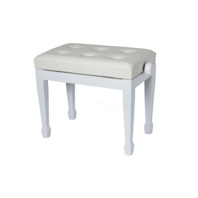 PROBENCH Banqueta Piano Regulable Blanco Mate