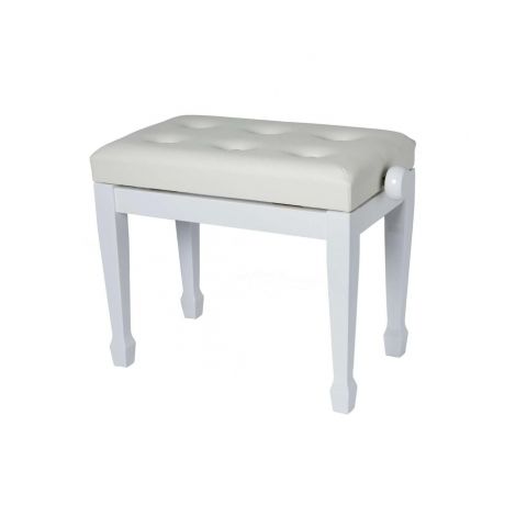 PROBENCH Banqueta Piano Regulable Blanco Mate