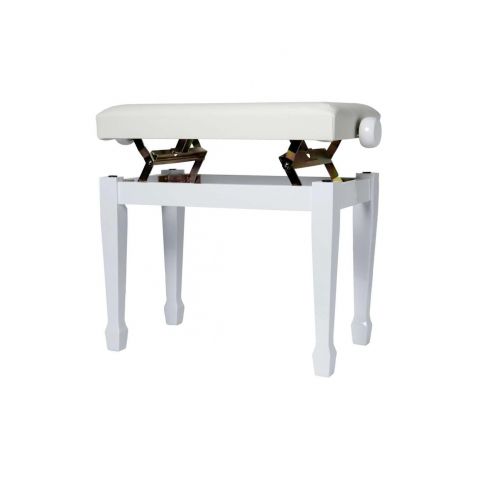 PROBENCH Banqueta Piano Regulable Blanco Mate