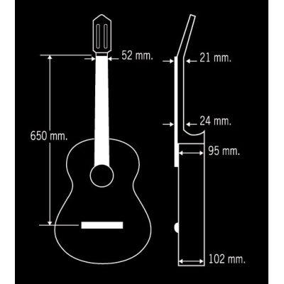 Medidas Guitarra Paco Castillo 201 brillo
