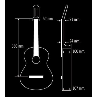 Medidas Guitarra Clásica Paco Castillo 204