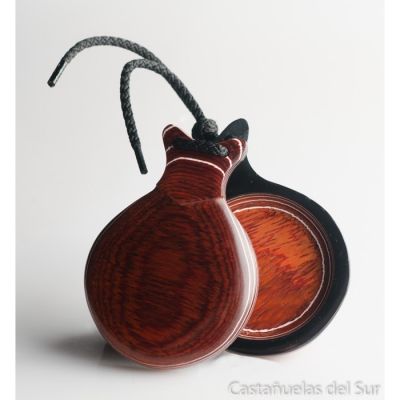 Castañuelas del sur PROFESIONAL Madera roja Veteada blanca Nº 5