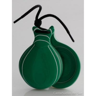 Castañuelas del sur PROFESIONAL Vidrio Verde Veteada blanca Nº 5