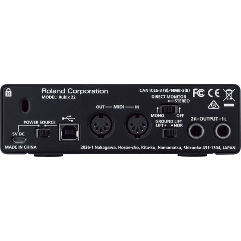 ROLAND RUBIX 22 USB MIDI AUDIO INTERFACE PC/MAC/IPAD